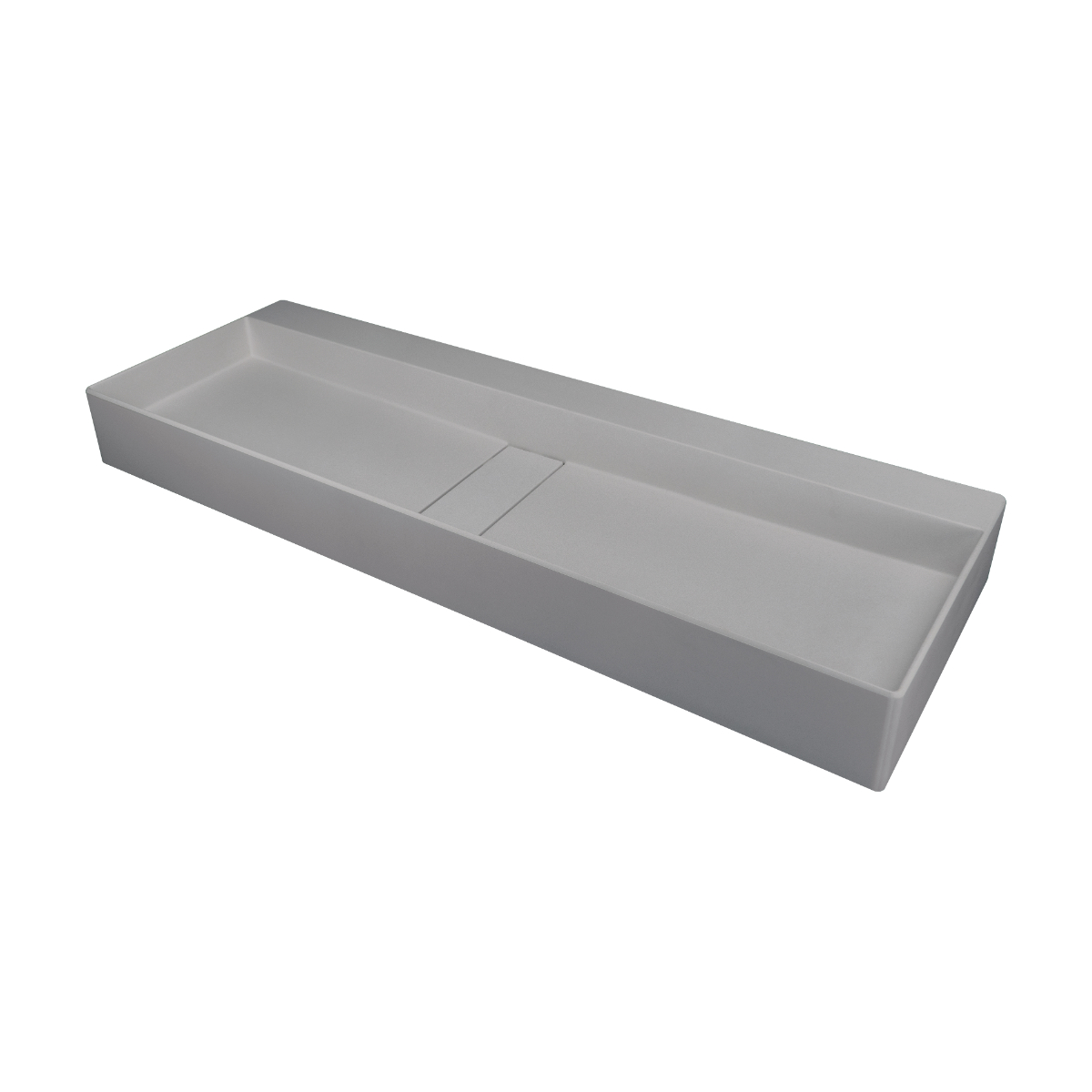 Pinnapealne valamu Blur 100x40x12 cm, hall graniit