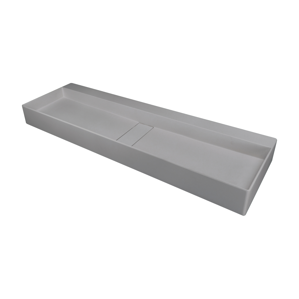 Pinnapealne valamu Blur 120x40x12 cm, hall graniit
