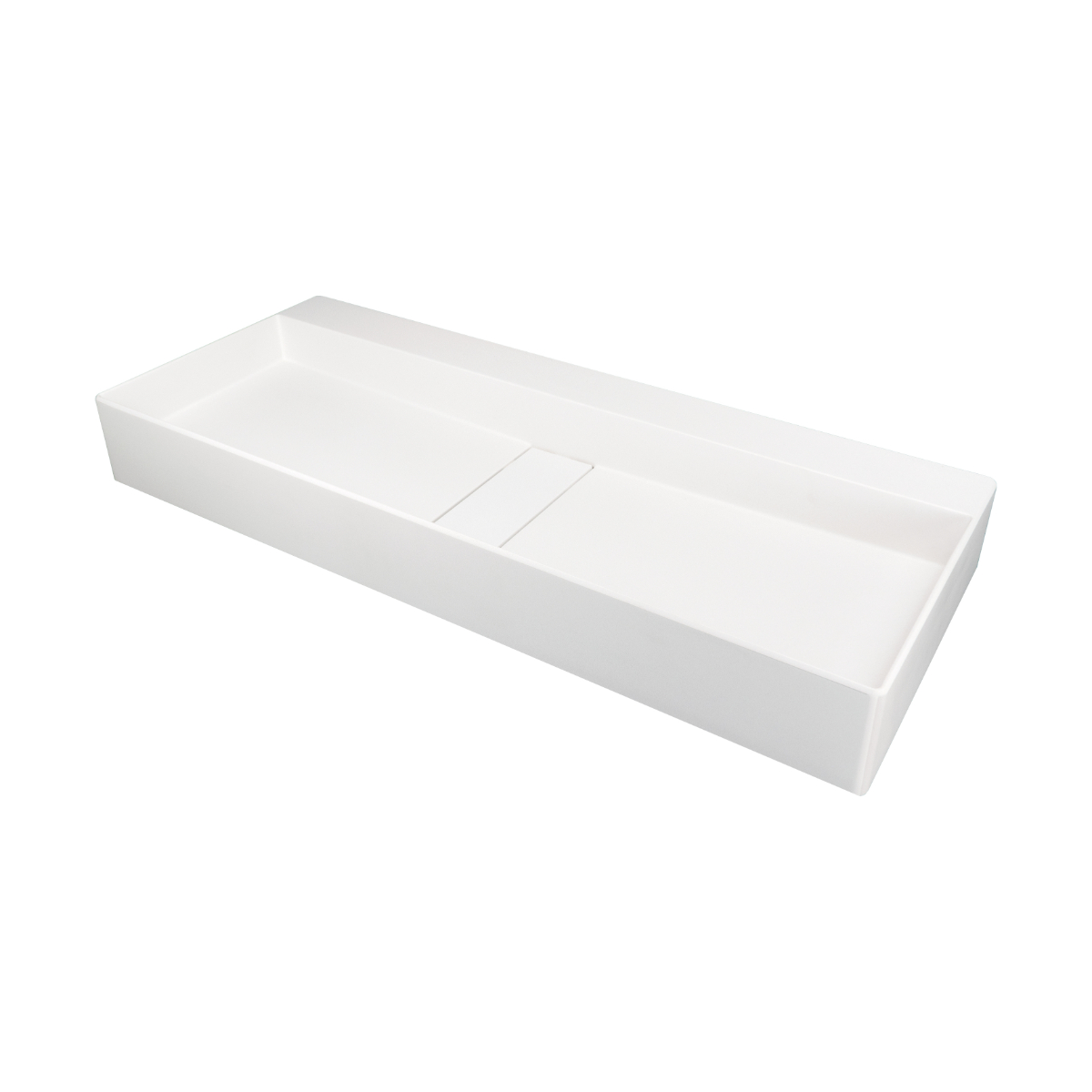 Pinnapealne valamu Blur 80x40x12 cm, valge graniit