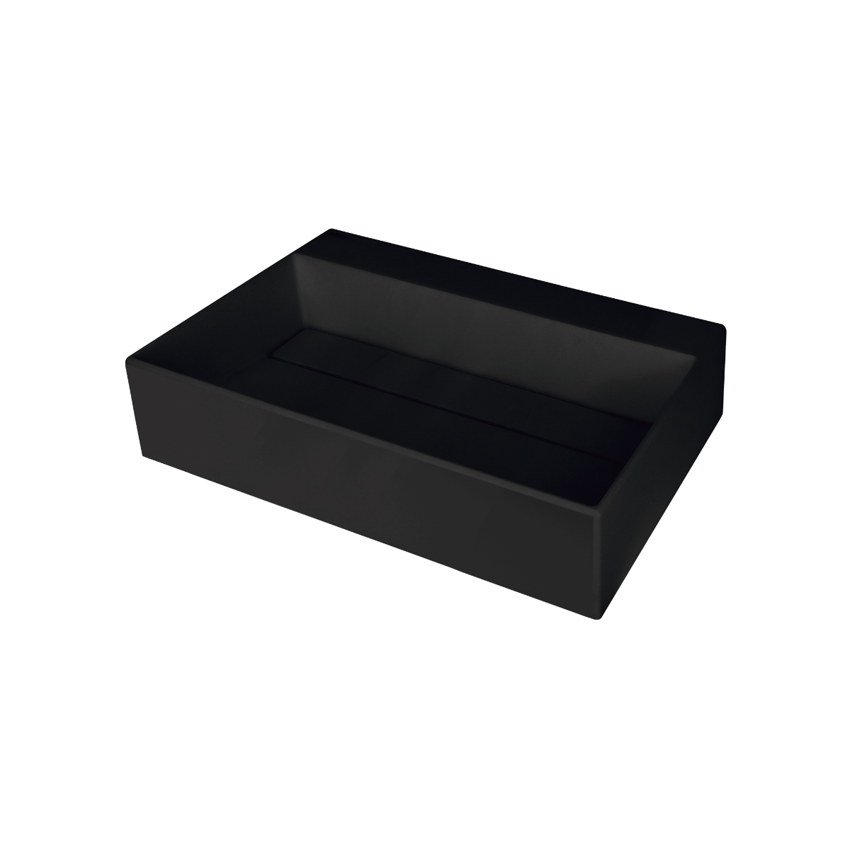 Pinnapealne valamu Correo 60x40x13 cm, must graniit