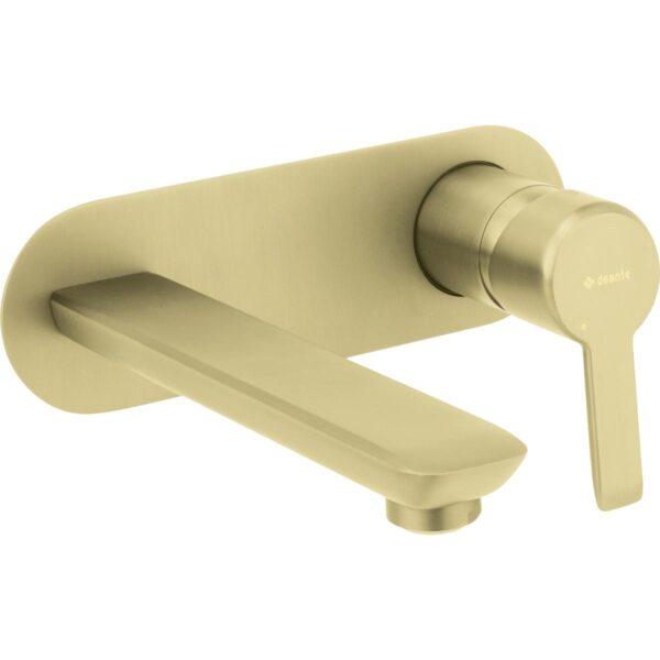 Harjatud-kuld-seinapealne-valamusegisti-Deante-Arnika-20.6-cm,-messing