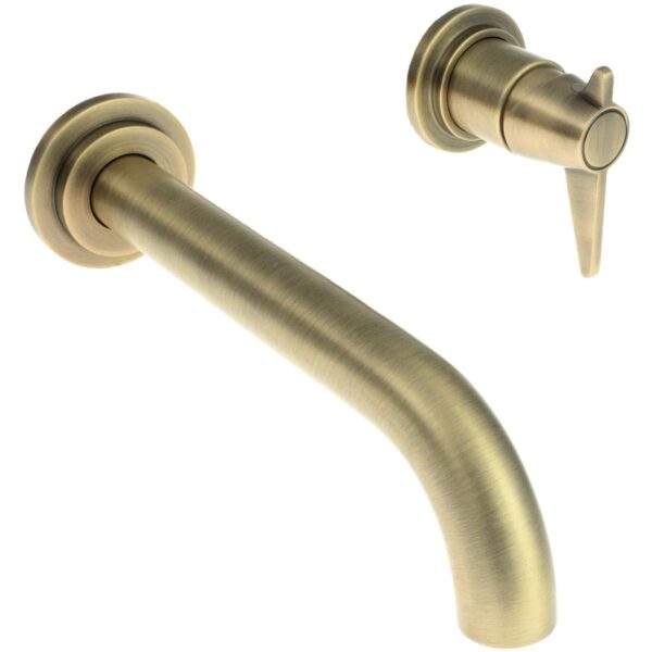 Harjatud-kuld-seinapealne-valamusegisti-Deante-Temisto-19.8-cm,-messing