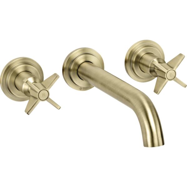 Harjatud-kuld-seinapealne-valamusegisti-Deante-Temisto-II-19.8-cm,-messing