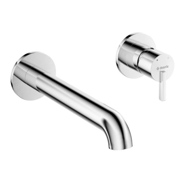 Kroomitud-seinapealne-valamusegisti-Deante-Silia-20.8-cm,-messing