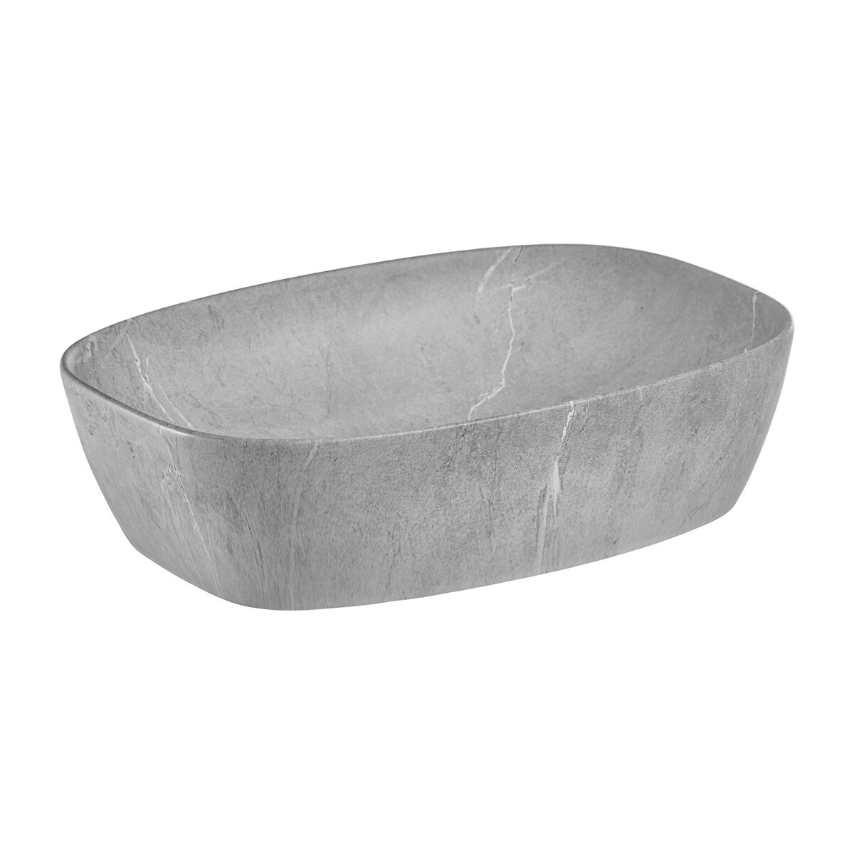 Tööpinnapealne valamu Comad ANNA, 50,5 × 39,5 cm, matt hall marmorimitatsioon