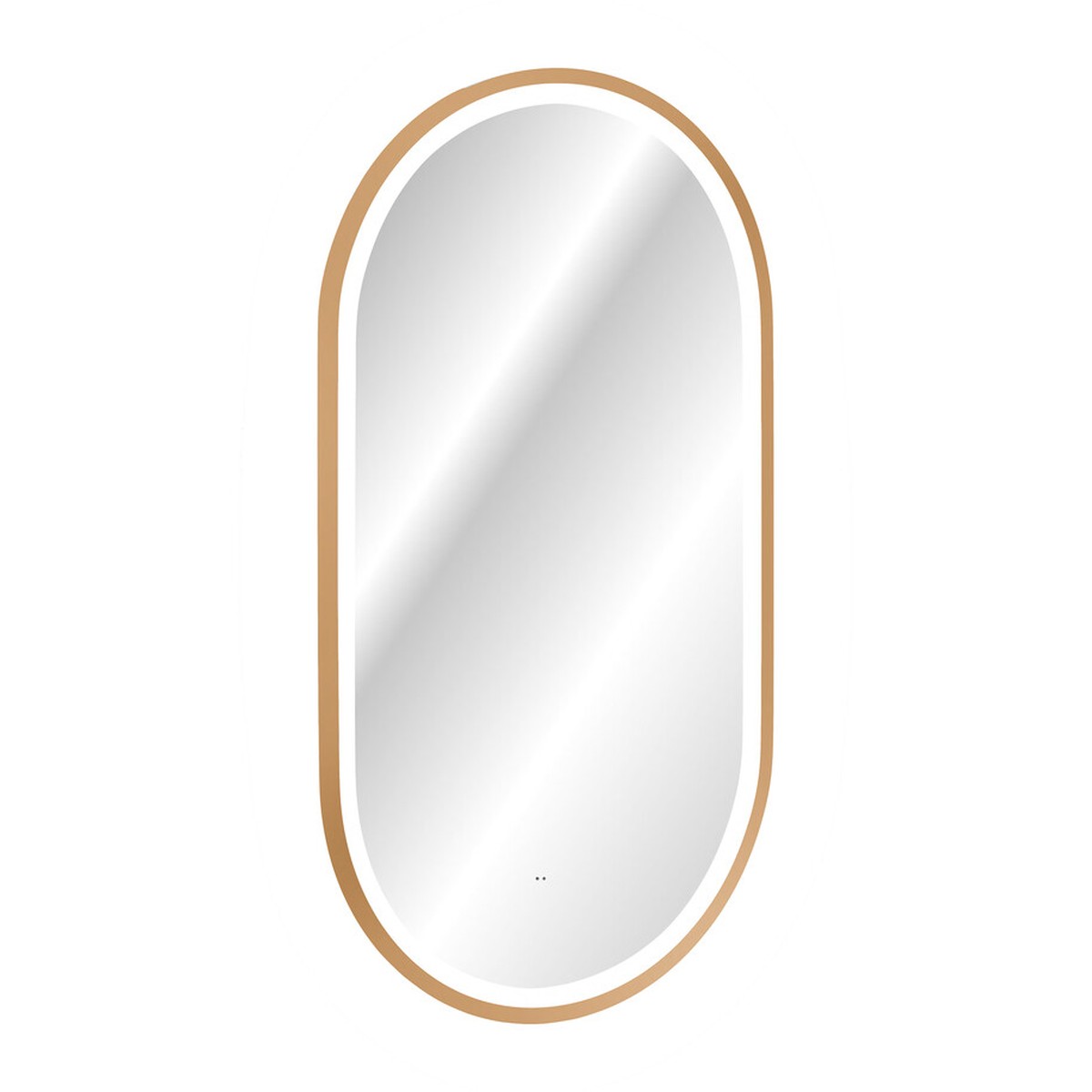 Peegel LUSTRA LED, kuldne, 50 cm, seinale kinnitatav