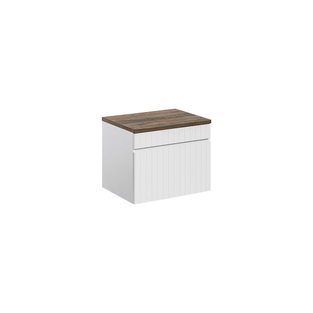 Valamukapp ICONIC WHITE, valge matt/tamm, 60 cm, seinale kinnitatav
