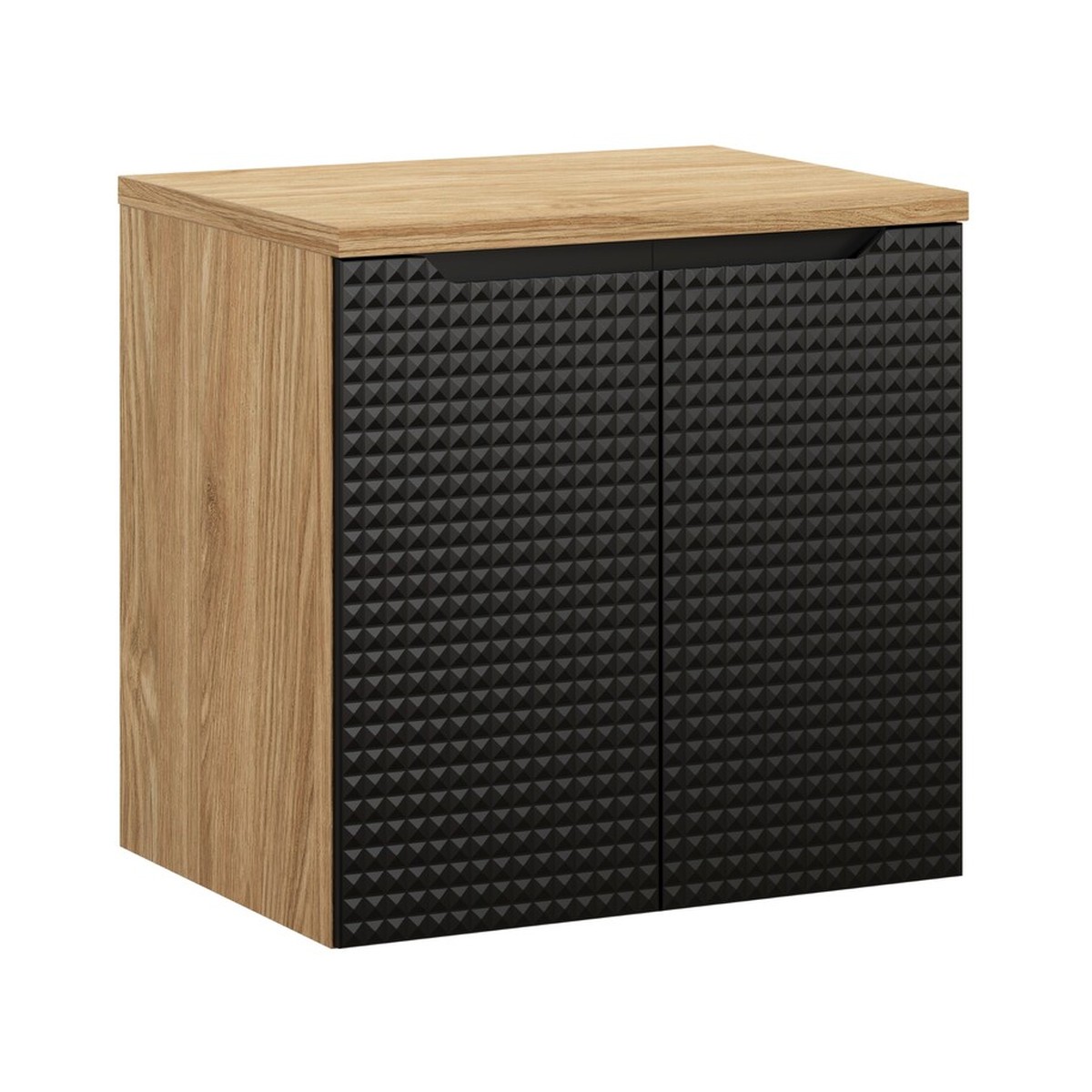 Valamukapp LUXOR BLACK, must matt/tamm, 60 cm, seinale kinnitatav