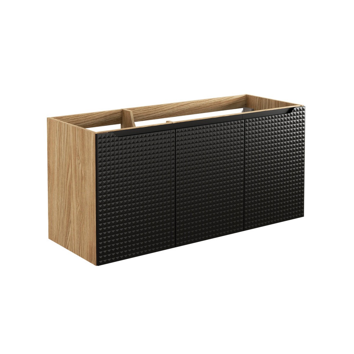 Valamukapp LUXOR BLACK, must matt/tamm, 120 cm, seinale kinnitatav
