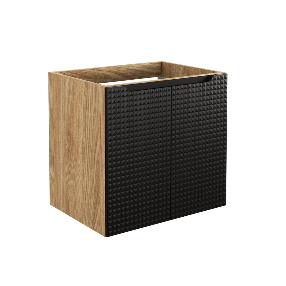 Valamukapp LUXOR BLACK, must matt/tamm, 60 cm, seinale kinnitatav