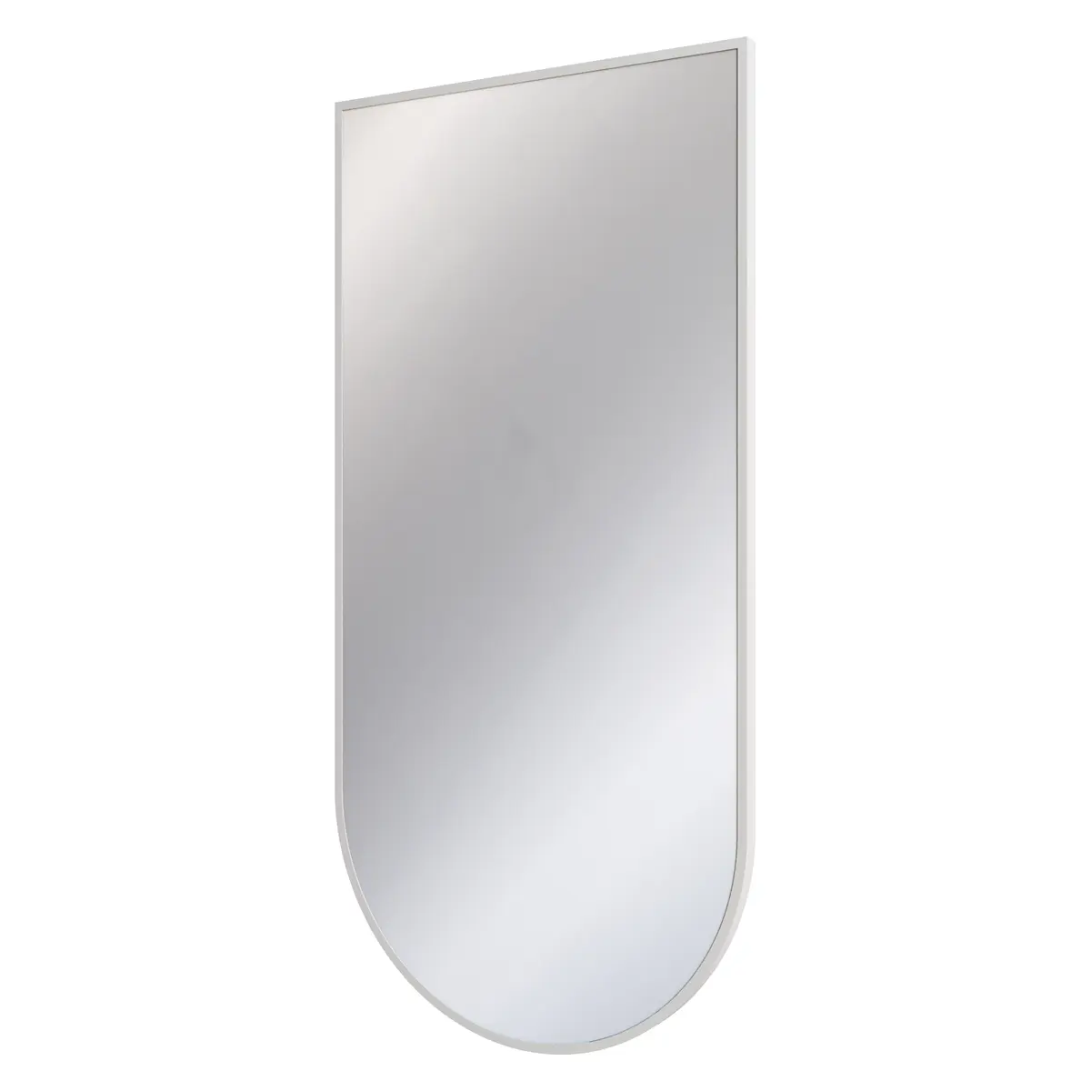 Asümmeetriline vannitoapeegel Deante Silia 500×1000 mm, matt valge raam