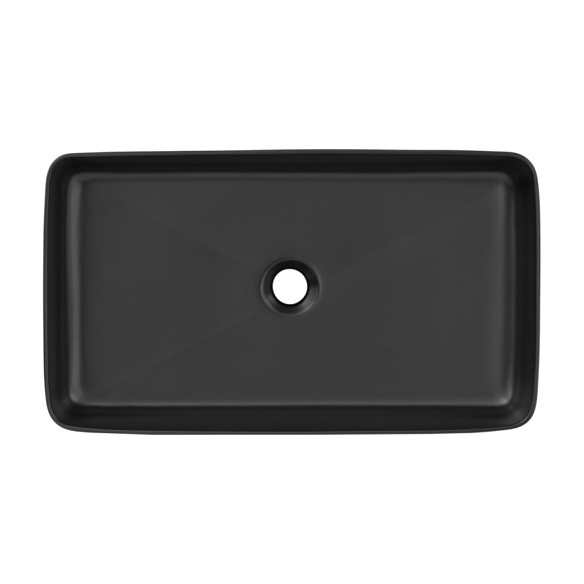 Tööpinnapealne valamu Comad Slim 60 61 × 34 cm, matt must