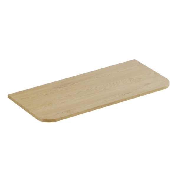 Vannitoa töötasapind Comad Ovalia Cremona, 100,4 × 45,8 × 2,2 cm, Cremona tamm