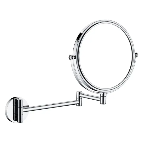Kahepoolne kosmeetikapeegel liigendvarrega Deante Round 232x282 mm, kroom