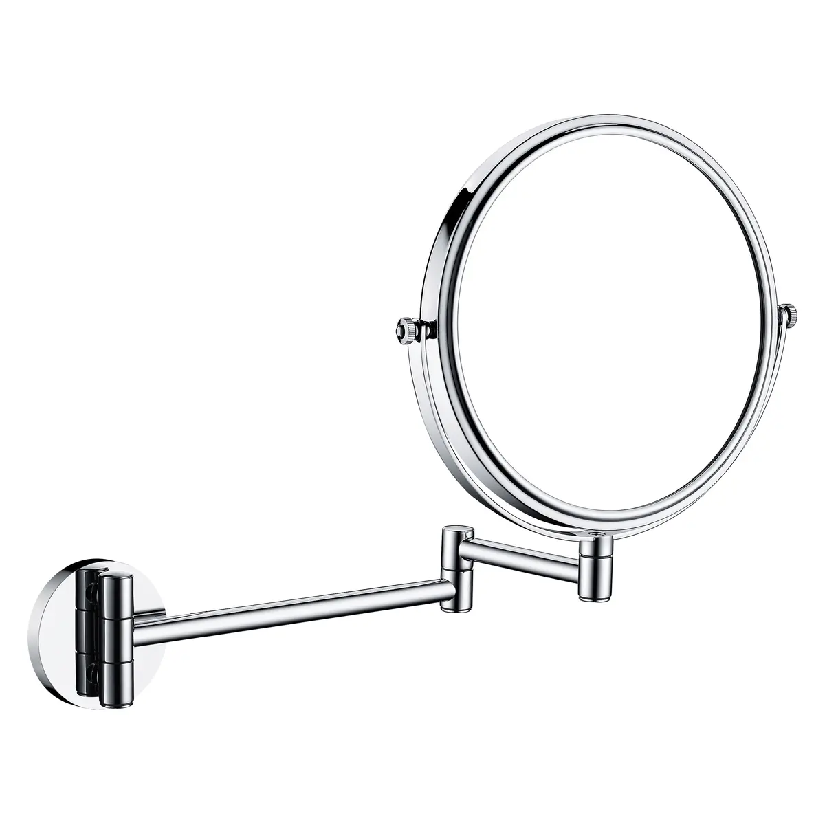 Kahepoolne kosmeetikapeegel liigendvarrega Deante Round 232×282 mm, kroom