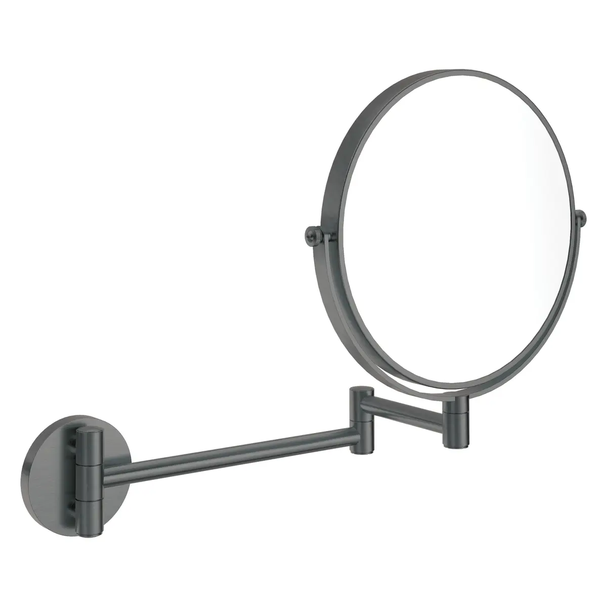 Kahepoolne kosmeetikapeegel liigendvarrega Deante Round 232×282 mm, titaan