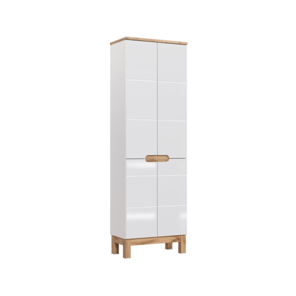 Kõrge vannitoakapp Comad BALI WHITE 60 cm, 4 ust, valge