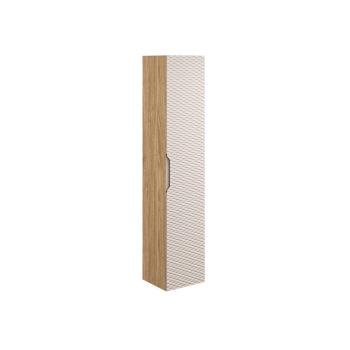 Kõrge vannitoakapp Comad Ocean Beige 35 cm, 1 uks, õlitatud tamm ja beež