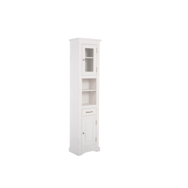 Kõrge vannitoakapp Comad Romantic 45 cm, 2 ust, valge
