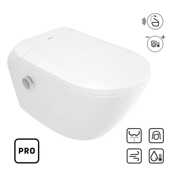 Nutikas WC-pott automaatse prill-lauaga Deante Silia pro 588x348 mm, valge