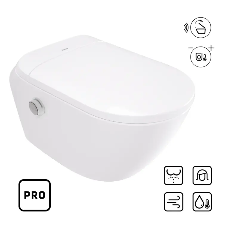 Nutikas WC-pott automaatse prill-lauaga Deante Silia pro 588x348 mm, valge