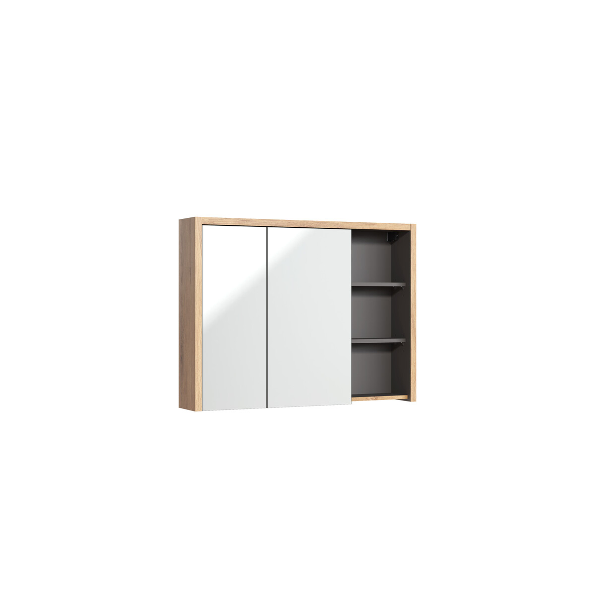 Peegelkapp Comad Devon 100 cm, Shetlandi tamm ja grafiit