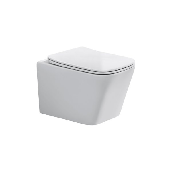 Seinapealne WC-pott prill-lauaga Comad 34 × 49,5 cm, läikiv valge