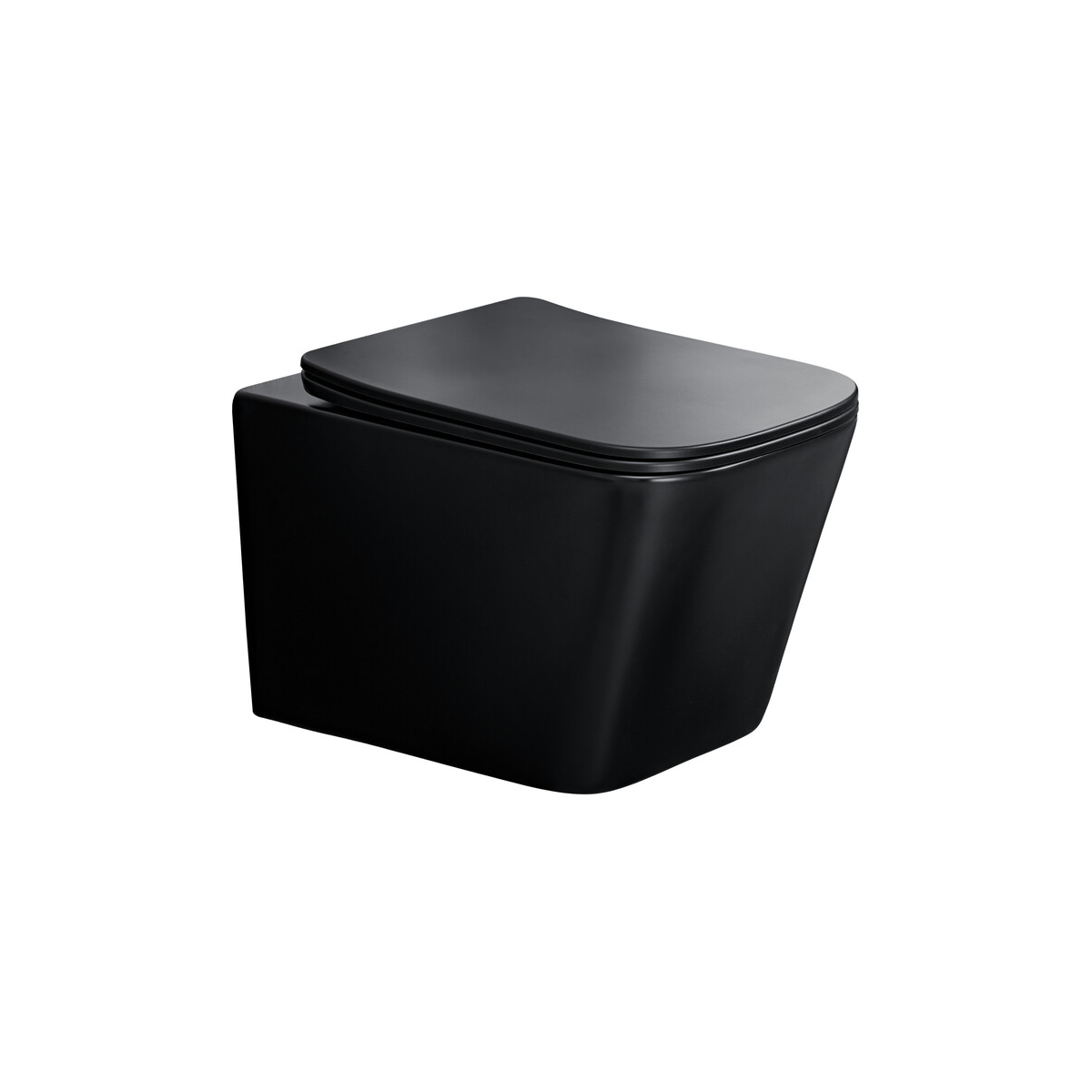 Seinapealne WC-pott prill-lauaga Comad 34 × 49,5 cm, matt must
