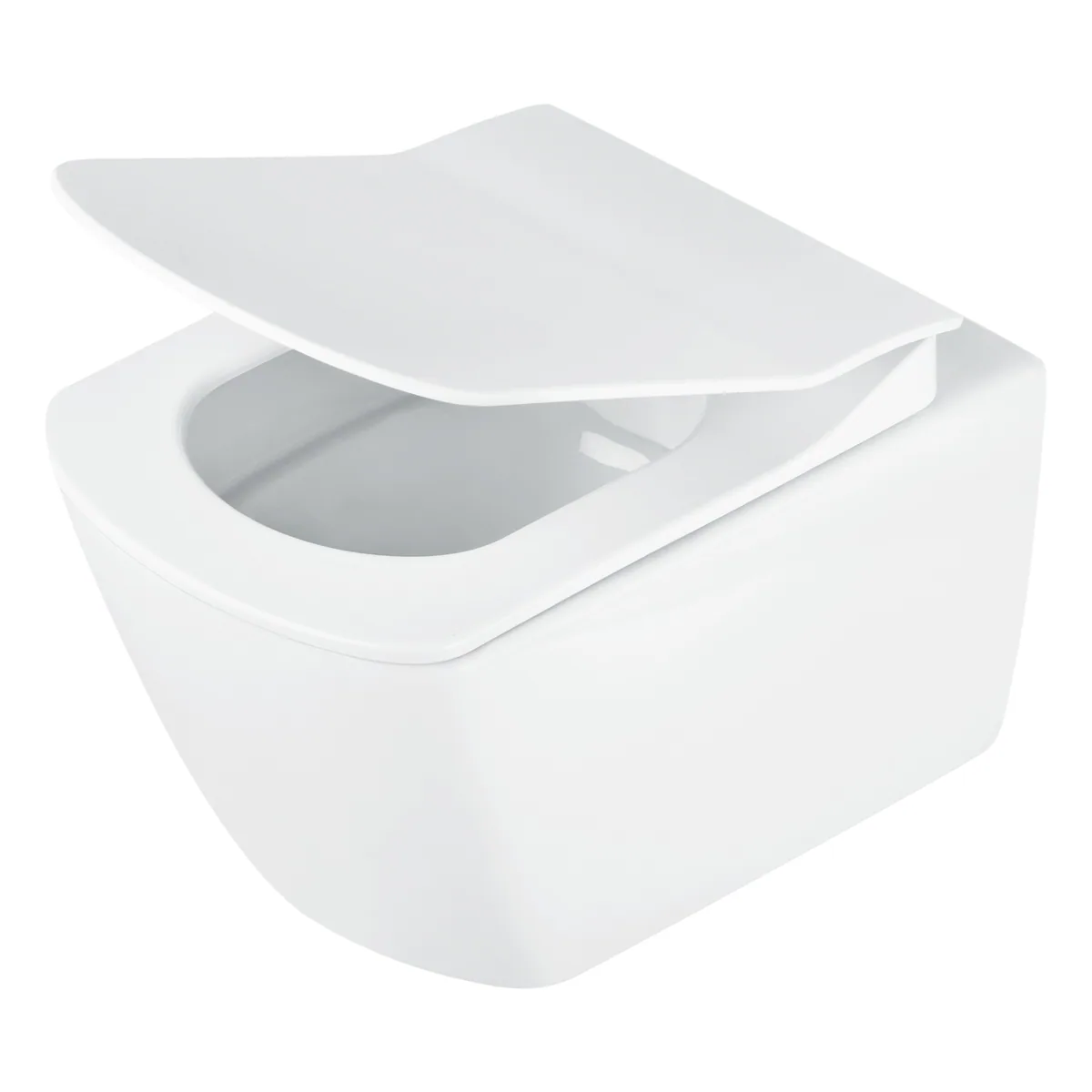 Seinapealne WC-pott prill-lauaga Deante Blur 513×370 mm, valge