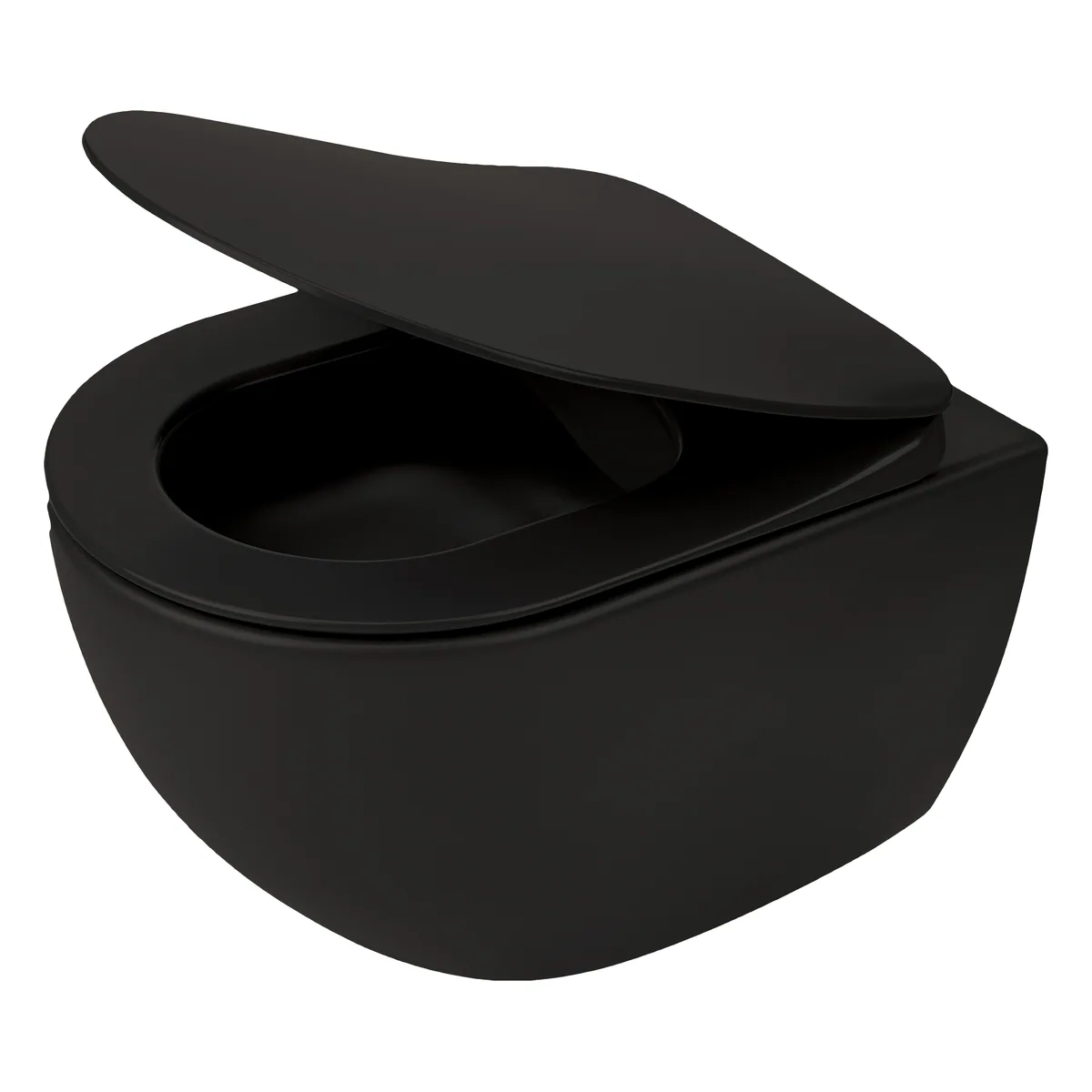 Seinapealne WC-pott prill-lauaga Deante Peonia 510×360 mm, must