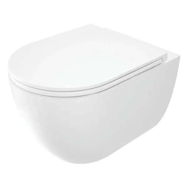 Seinapealne WC-pott prill-lauaga Deante Round 515x362 mm, valge
