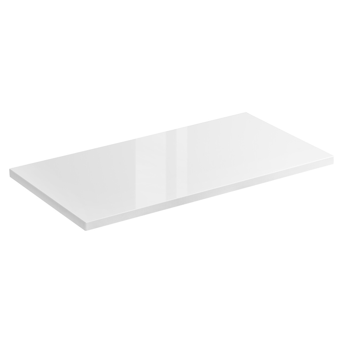 Vannitoa töötasapind Comad CAPRI WHITE 61 × 46 × 2,5 cm, läikiv valge ja Craft-tamm