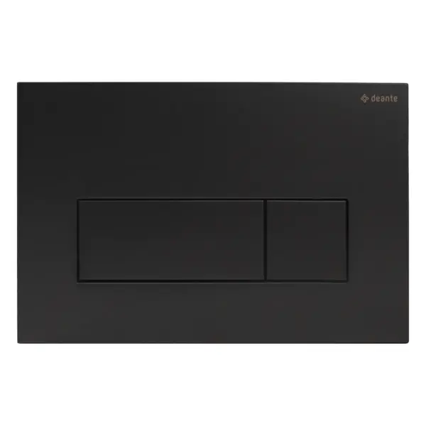 WC loputusnupp slim Deante 247x165 mm, must
